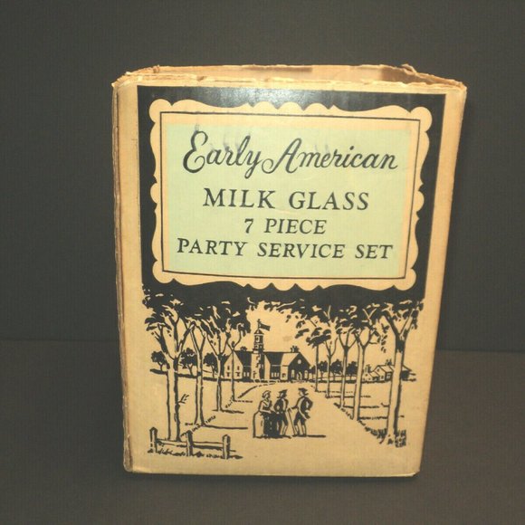 Vintage Thatcher Early American Prescut White Milk Glass Nappy Dish Hobstar - Picture 5 of 6